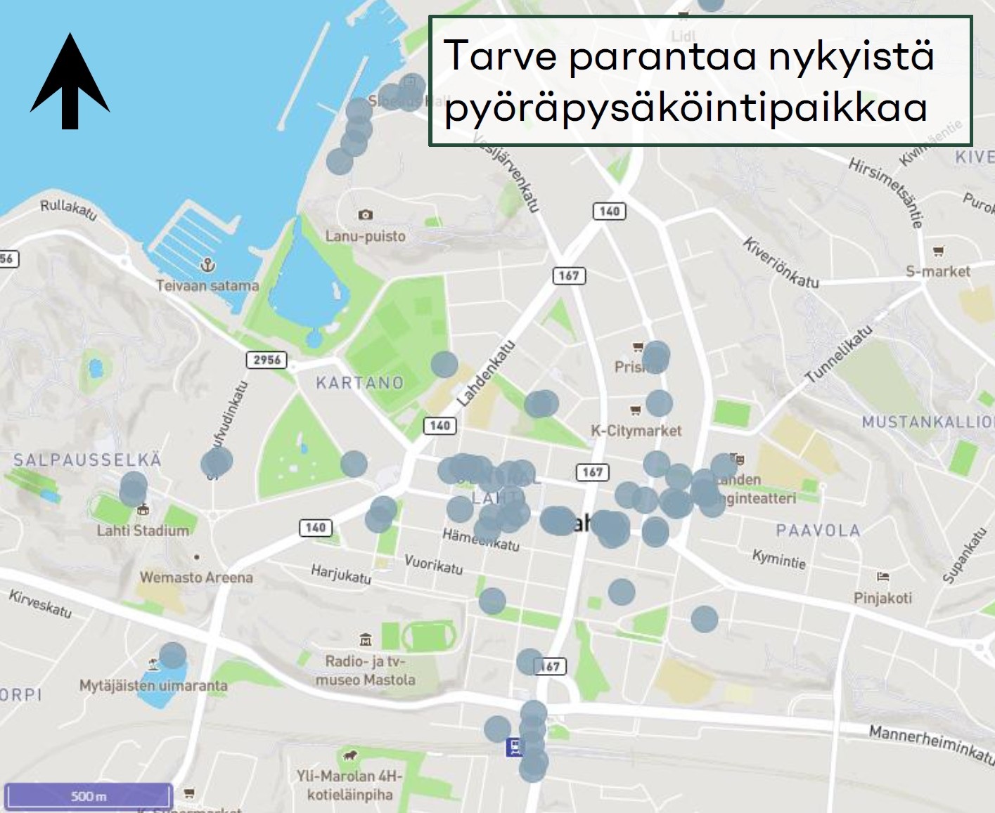 Tarve parantaa nykyistä pysäköintipaikkaa