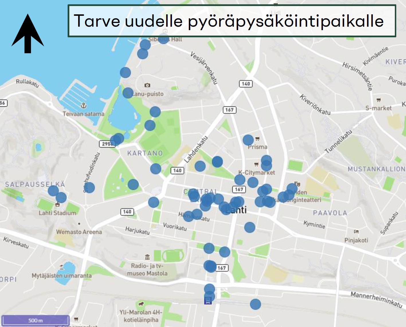 Tarve uudelle pysäköintipaikalle