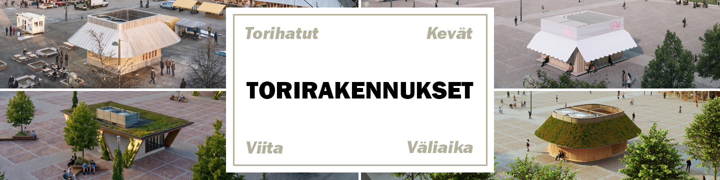 Kollaasi kilpailutöistä Kevät, Väliaika, Viita ja Torihatut